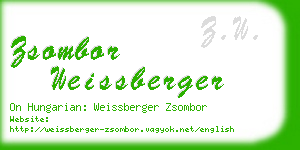 zsombor weissberger business card